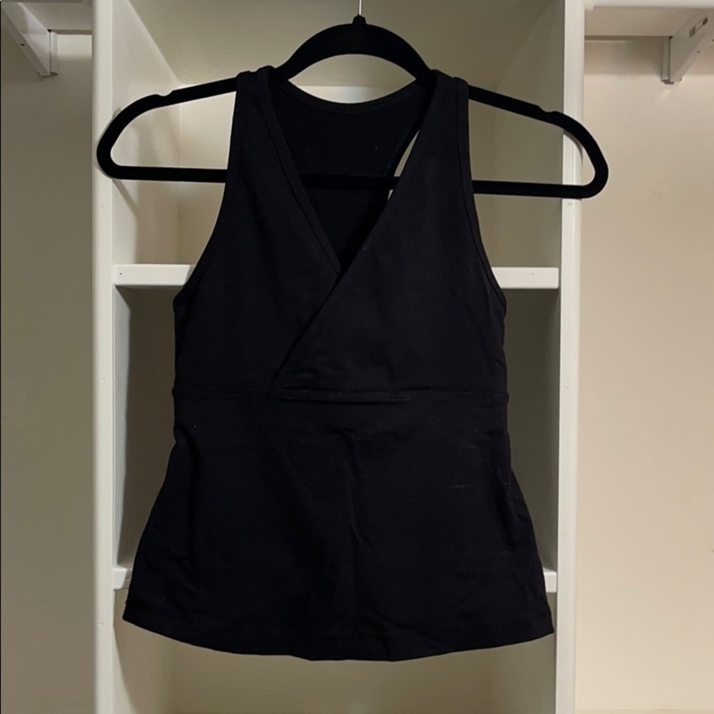Lulu lemon black v neck tank